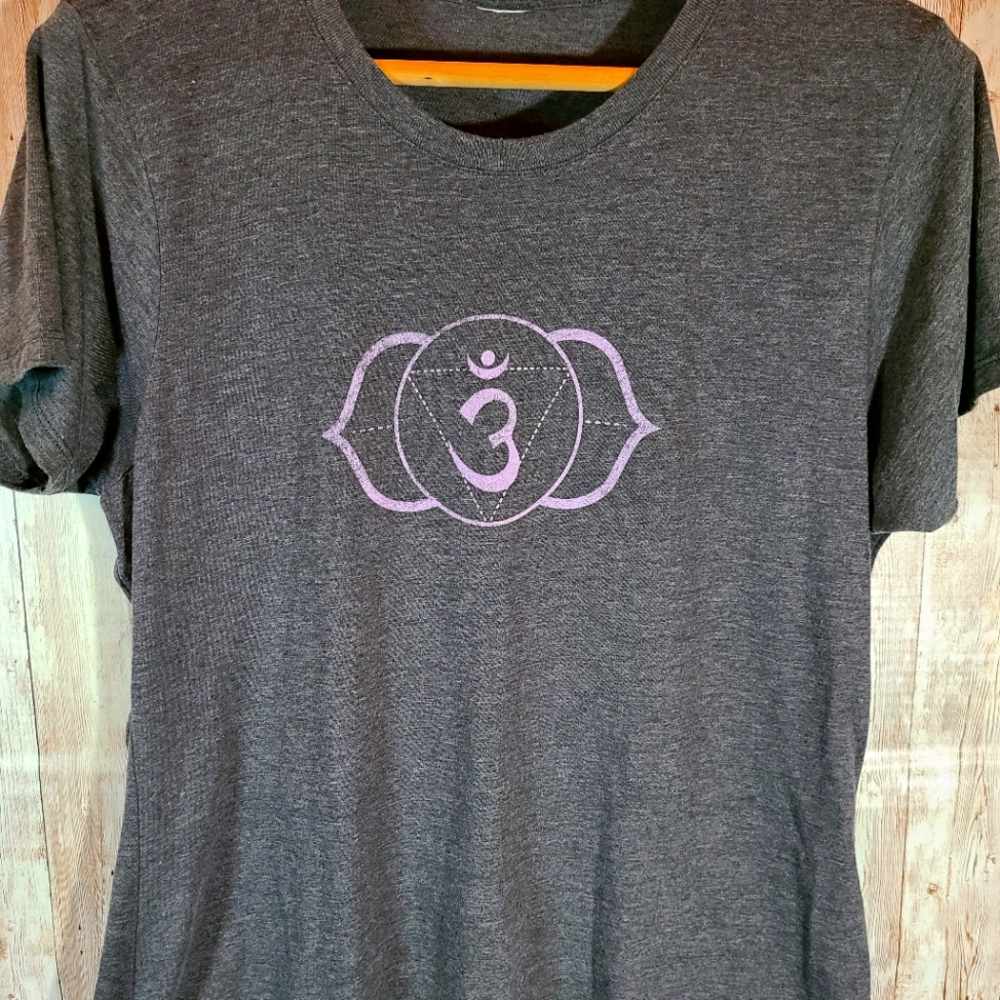 Zen Om Women's T-Shirt Large Gray